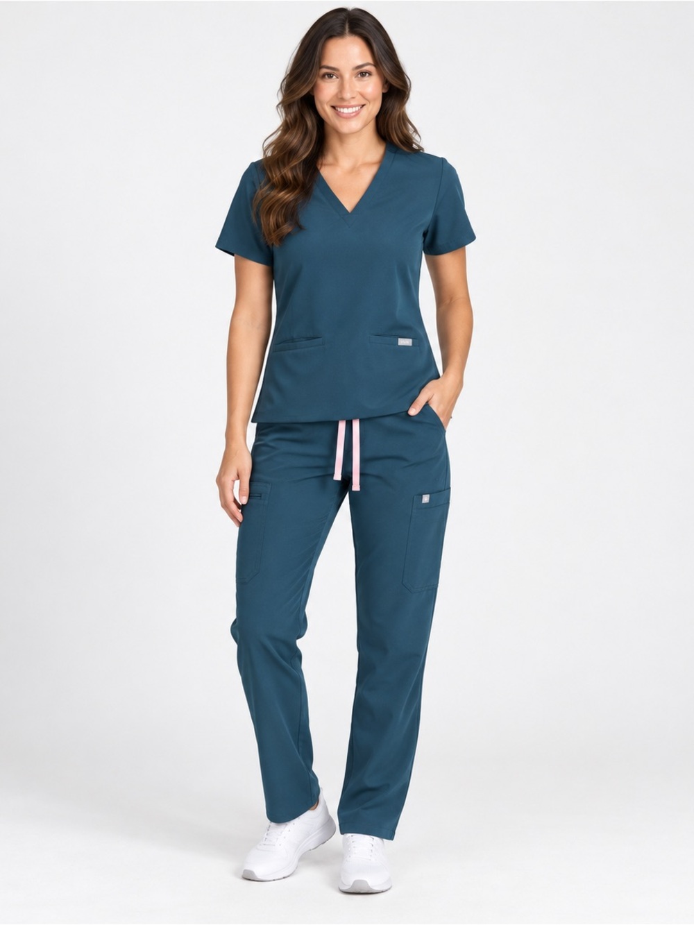 FIGS Technical Collection Caribbean Blue Scrub Set Small / Small Tall